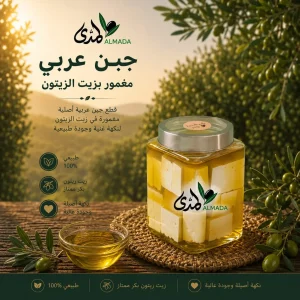 قطع الجبنة بزيت الزيتون